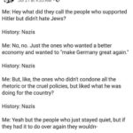 political-memes political text: Alex Schiller Jul 21 at 9:35 AM •O Me: Hey what did they call the people who supported Hitler but didn