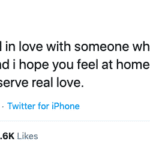 wholesome-memes black text: 21 @1Hakz_ i hope you all fall in love with someone who never stops choosing you and i hope you feel at home when you look at them, you deserve real love. 9:30 PM • Jun 21, 48.8K Retweets 2019 • Twitter for iPhone 129.6K Likes  black