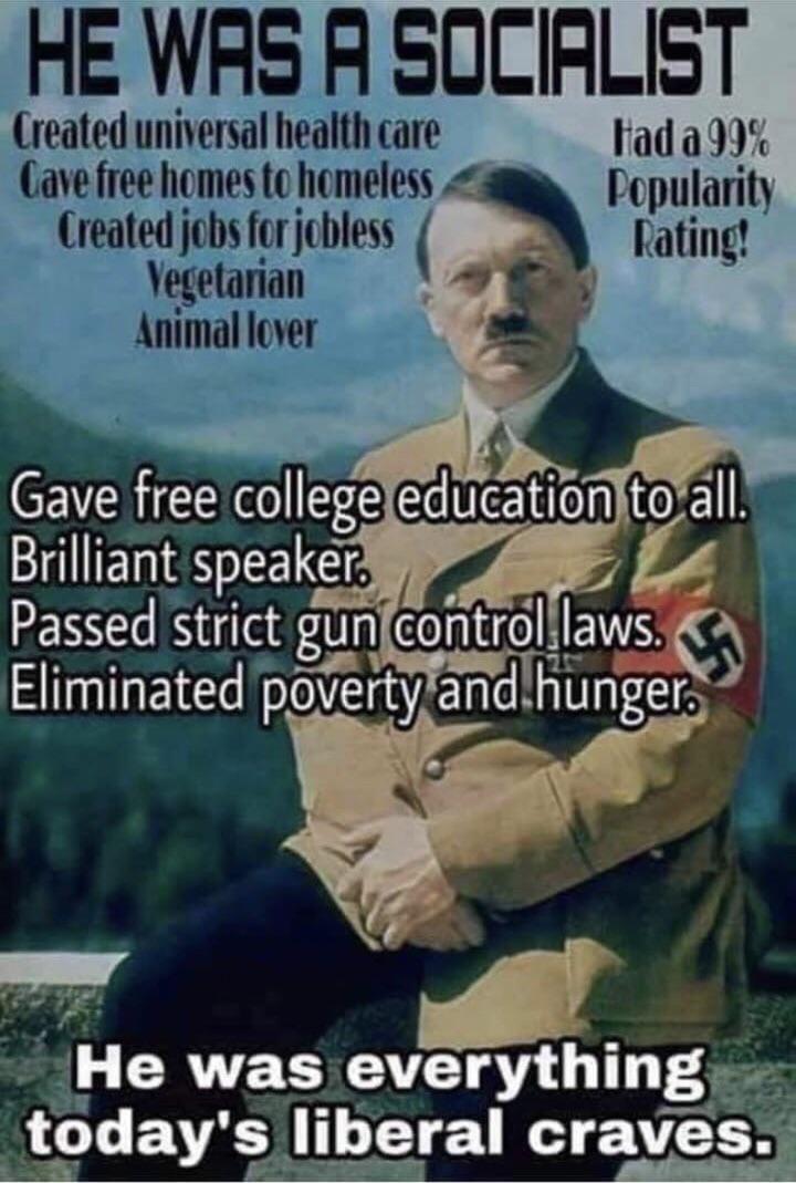 political political-memes political text: HE R SOCIALIST Created uniu•rsal health care C free hcmes tc hcmeless Created jcbs for bless Vegetarian Animal loer Popularity [dtinq! Gave free college education to åll. Brilliant speaker. Passed 'trict gun cohtrdl:laws.e, Eliminated poverty and.hÜnger. He was everything today's liberal craves: 