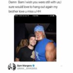 wholesome-memes cute text: Hulk Hogan O @HulkHogan Damn Bam I wish you were still with us,l sure would love to hang out again my brother love u miss u HH AT&T 7:04 PM Bam Margera I