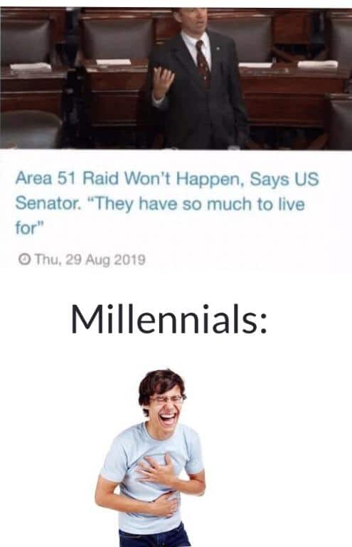 cute other-memes cute text: Area 51 Raid Won't Happen, Says US Senator. 