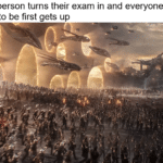 avengers-memes thanos text: When one person turns their exam in and everyone who didn