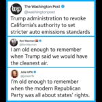 political-memes political text: The Washington Post @washingtonpost Trump administration to revoke California