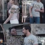 depression-memes depression text: Cute girl in public "Stop looking at women. You