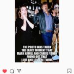 star-wars-memes ot-memes text: hamillhimself THE PHOTO ms TAKEN THE EXACT MOMENT THAT MARK HAMILL AND CARRIE F191ER FOUND OUT THAT LUKE AND LEIA ARE TWINS 26,412 likes hamillhimself WRONG. This photo was taken the exact moment that Carrie & I first saw George Lucas