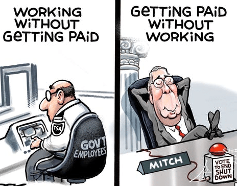 political political-memes political text: WORKiNG WiTHOUT GeTTiNG PAiD GOV 1 EMPLOYEES GeTTiNG PAiD WiTHOUT WORKiNG VOTE TO ENO SHUT DOWN 