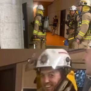 Firefighter Smiling, False Alarm Cooking meme template