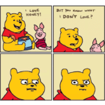 Pooh I love honey Comic meme template blank