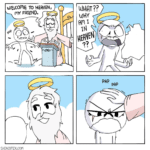 Welcome to heaven comic Comic meme template blank