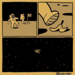 Astronaut slip on banana comic Comic meme template blank