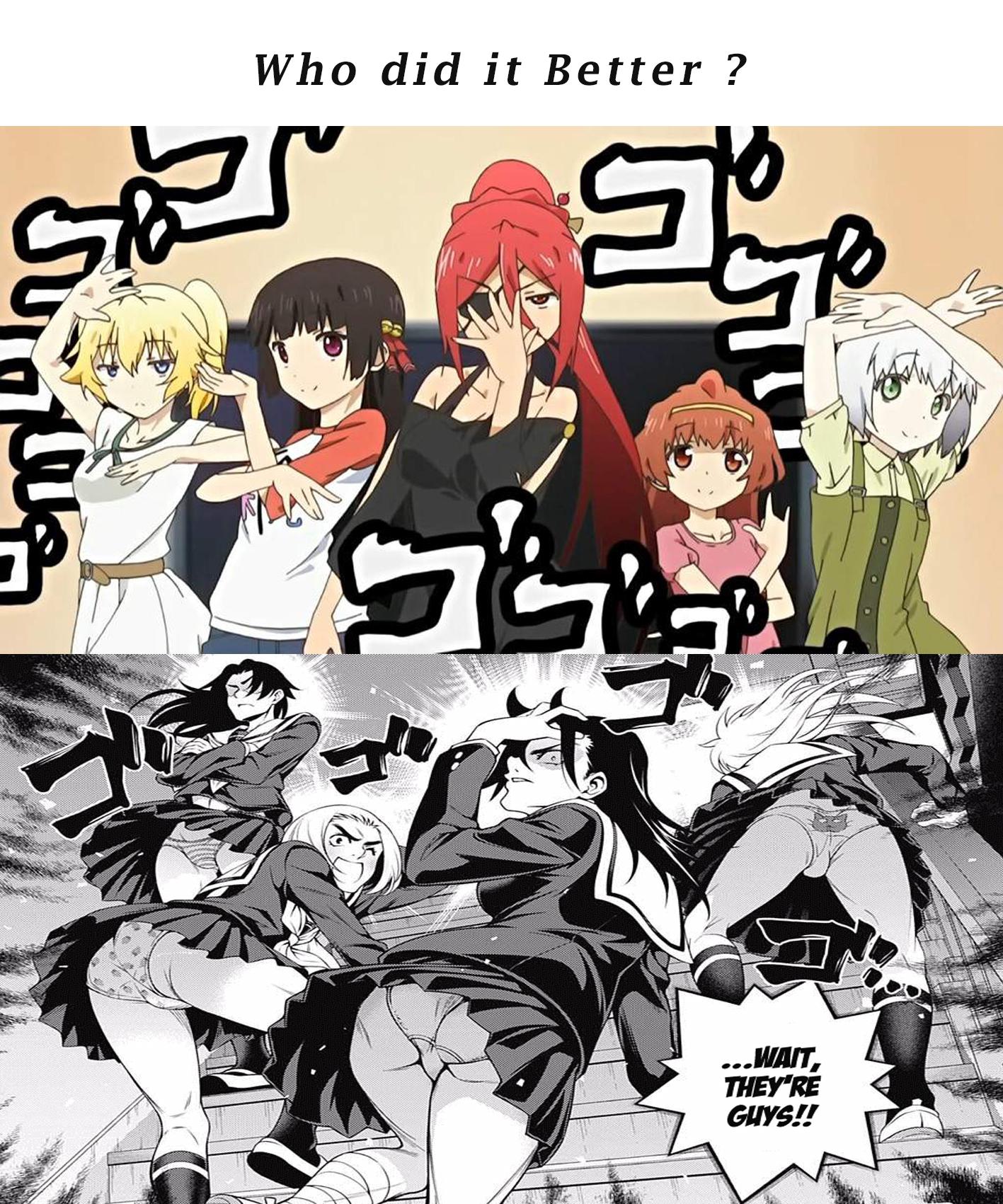 anime anime-memes anime text: Who did it Better 'ii1EY'Æ Guys!! 