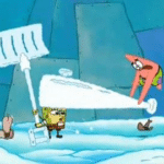Patrick hitting Spongebob Uncategorized meme template blank