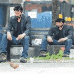 Meme Generator – Big and small Keanu Reeves on a bench