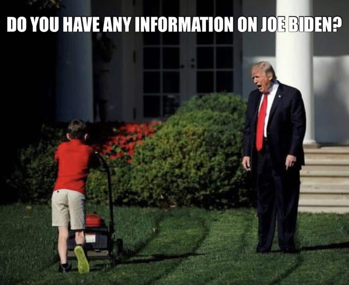 political political-memes political text: DO you HAVE ANY INFORMATION 0N JOE BIDEN? 