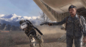 General Shepherd Shooting Ghost vs meme template