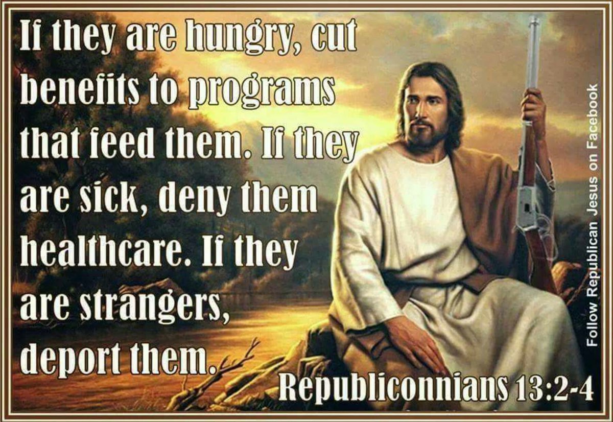 political political-memes political text: benefits to programs that feed tnemjli 'titey are sick, deny them healthcare. If they are strangers, deporttnem. 