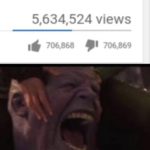 avengers-memes thanos text: 5,634,524 views 706,868 