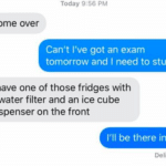 water-memes water text: Today 9:56 PM Come over Can