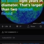 dank-memes cute text: The universe is about 93 billion light years in Idiameter. That