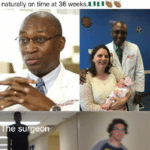 wholesome-memes cute text: Nigerian Physician, Dr. Oluyinka Olutoye cut a woman baby out her womb at 23 weeks old, successfully operated on the baby after taking out a tumor, then placed the baby back into the mom