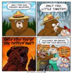 comics comics text: ONLY YOU CAN PREVENT WILDFIRES SMOKEY ONLY YOV! YoV