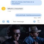 dank-memes cute text: Conversation with Jenna Did you know Joe lives on a mountain? What