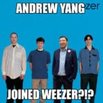 yang-memes political text: ANDREW YANW zer  political
