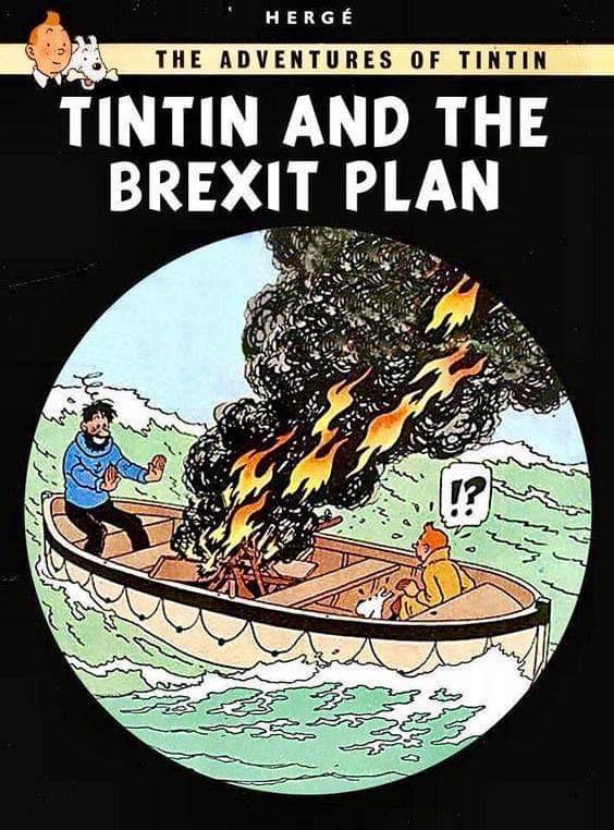history history-memes history text: HERGÉ THE ADVENTURES OF TINTIN ilNTlN AND THE BREXIT PLAN 