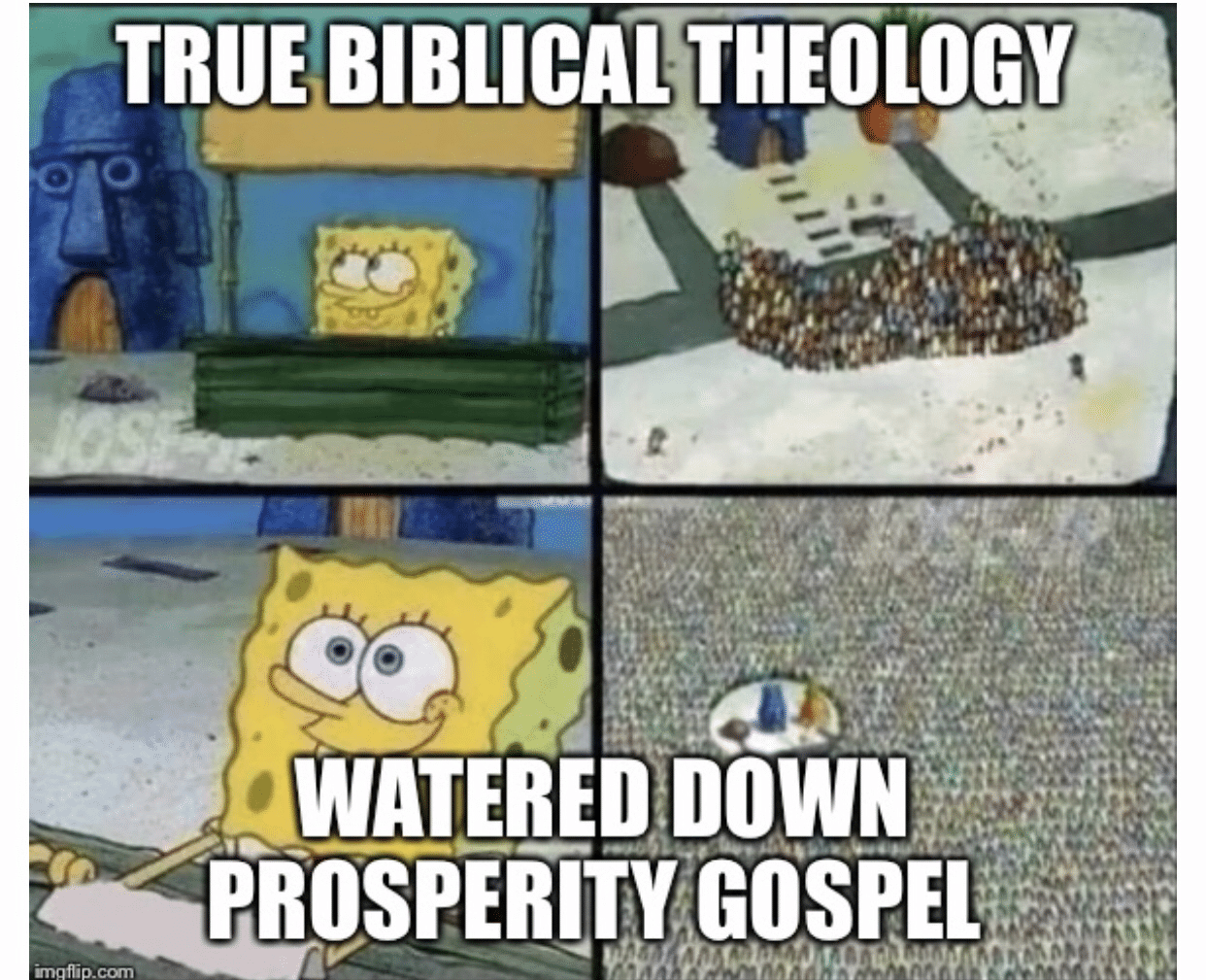 christian christian-memes christian text: TRUE BIBLICAL THEOLOGY WATERED DOWN inqfii p. corn 