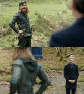 Robin Hood sees Dr Who TV meme template
