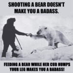 wholesome-memes cute text: SHOOTING A BEAR DOESN