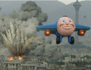 JJ the Jet Plane Air Strike TV meme template