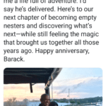 wholesome-memes black text: Michelle Obama O @MichelleObama 27 years ago, this guy promised me a life full of adventure. I