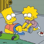 Lisa helping Bart Simpsons meme template blank Lisa, Bart, Simpsons, helping, healing