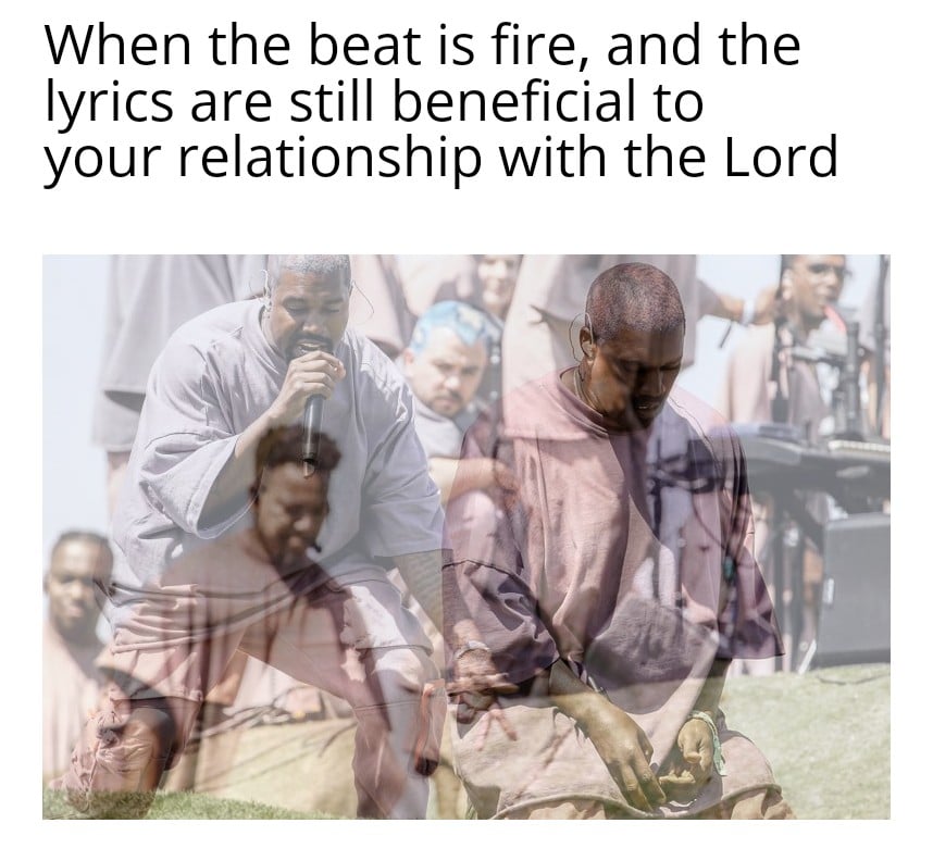 christian christian-memes christian text: When the beat is fire, and the lyrics are still beneficial to your relationship with the Lord 