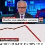 christian-memes christian text: BREAKING NEWS L IVE Churches serve pizza rolls as communion 