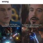 avengers-memes thanos text: Tony and Steve proved each other wrong You