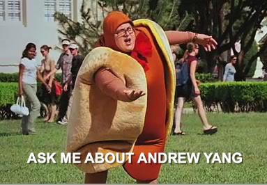 political yang-memes political text: ANDREW YANG ASK ME 