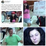 political-memes political text: Brian Klaas @brianklaas This Trump supporter, who went viral because of this absurd video calling on immigrants to "respect our laws," has been...arrested for identity theft. AGAIN 14.9M views • From Nick VinZante 12:19 AM • 27 Oct 19 • Twitter for iPhone KEYE(I LAWS  political