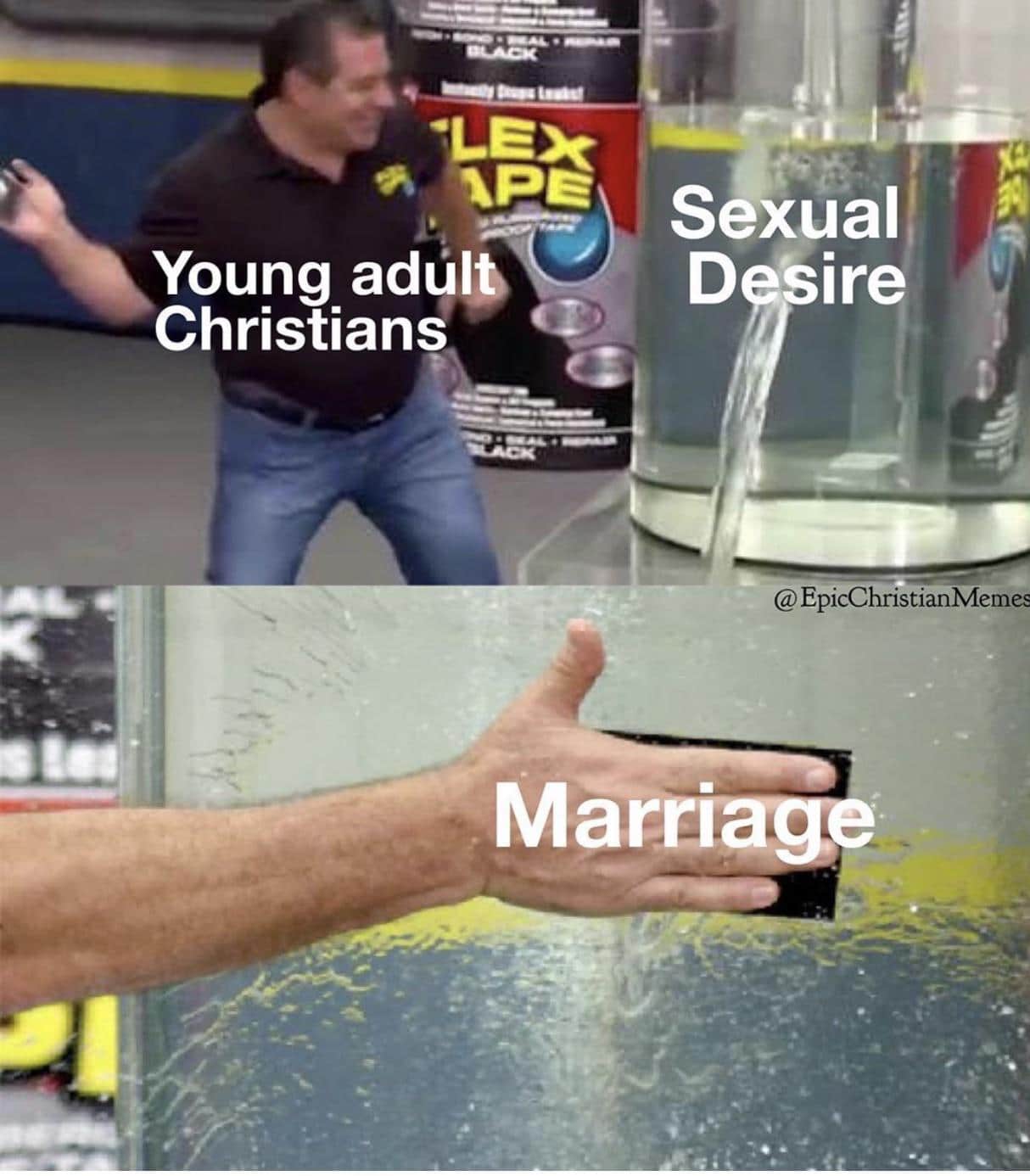 christian christian-memes christian text: Sexual Young adüIL DpSire Christians @EpicChristianMemes Märriage 