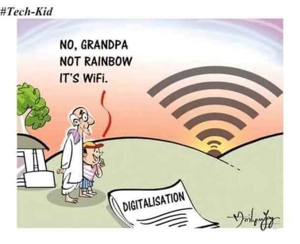 cringe boomer-memes cringe text: #Tech-Kid NO, GRANDPA NOT RAINBOW IT'S WiFi. 