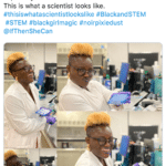 wholesome-memes black text: Pinned Tweet Danielle Twum, PhD @forgedonyx This is what a scientist looks like. Show the children. Especially the children of color. This is what a scientist looks like. #thisiswhatascientistlookslike #BlackandSTEM #STEM #blackgirlmagic #noirpixiedust @lfThenSheCan 11:34 am 15 Oct 2019 Twitter for iPhone  Tweet, Wholesome, Black Twitter