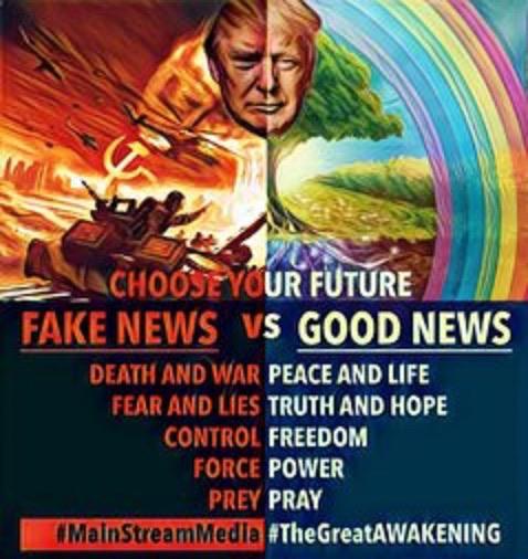 political political-memes political text: UR FUTURE FARE NEWS v s GOOD NEWS DEATH AND WAR PEACE AND LIFE FEAR AND LIES TRUTH AND HOPE CONTROL FREEDOM FORCE POWER PREY PRAY iTheGreatAWAKENlNG 'MainStreamMedia 