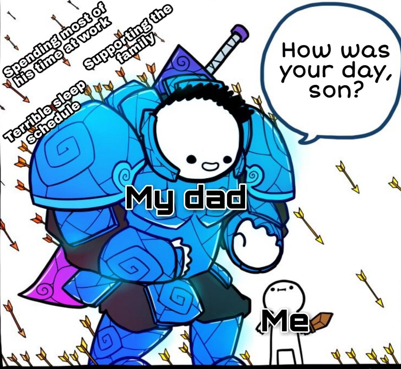 cute wholesome-memes cute text: Ηοω ωας your day, ςοη? Μμ dad 