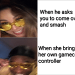 dank-memes cute text: When he asks you to come over and smash When she brings her own gamecube controller  Dank Meme