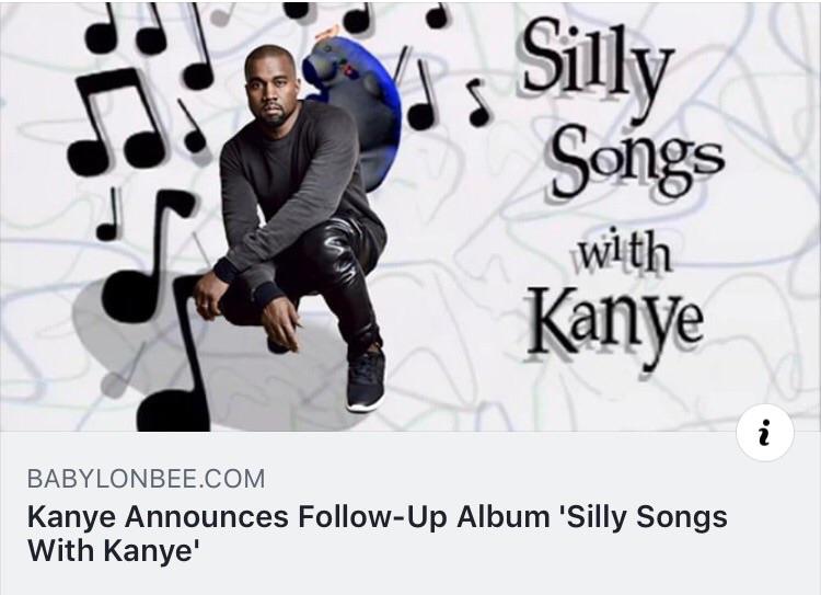 christian christian-memes christian text: Songs with Kanye BABYLONBEE.COM Kanye Announces Follow-Up Album 'Silly Songs With Kanyel 