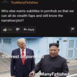dank-memes cute text: 4 months ago TooManyFetishes Who else wants subtitles in pornhub so that we can all do stealth faps and still know the narrative/plot? 220 XThe est por hu &6ManyFetishe  Dank Meme