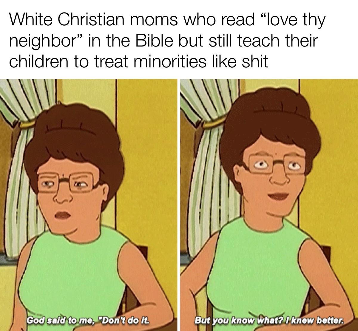 christian christian-memes christian text: White Christian moms who read 