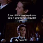 dank-memes cute text: 9 year old me laughing at a sex joke in a movie thati shouldn