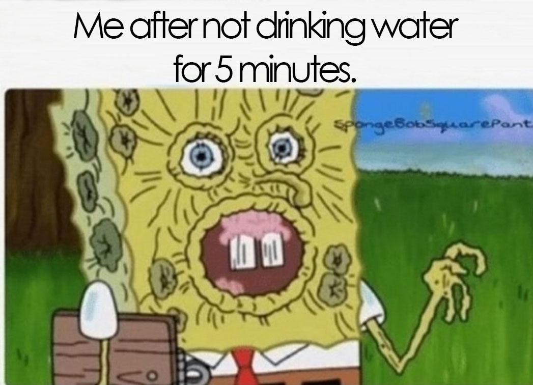 thanos water-memes thanos text: Me after not drinkng water for 5 minutes. 